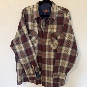 Back Packer Plaid  Flannel Shirt Jacket Men’s XL